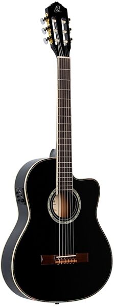 open zoom image for Ortega RCE145 Classical Acoustic-Electric Guitar (with Gig Bag), Black, Open Box (Good), view