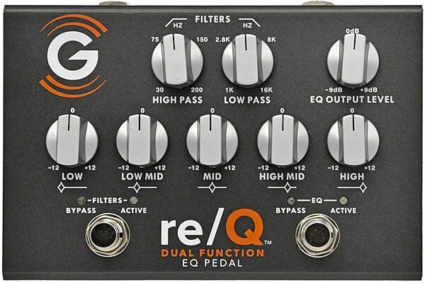 open zoom image for Genzler Re/Q Bass Guitar Dual Function Equalizer Pedal, New, Action Position Back