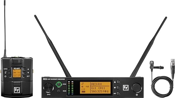 open zoom image for Electro-Voice RE3-BPCL Wireless Cardioid Lavalier Microphone System, Band 5H (560 - 596 MHz), Main