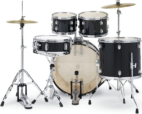 open zoom image for Gretsch RGE625 Renegade Drum Kit with Cymbals (5-Piece), Black Mist, Action Position Back