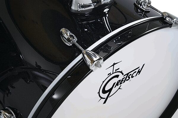 open zoom image for Gretsch RGE625 Renegade Drum Kit with Cymbals (5-Piece), Black Mist, Action Position Back