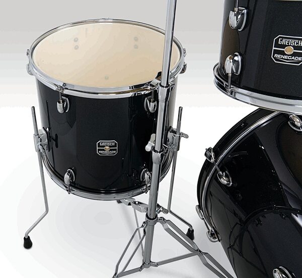 open zoom image for Gretsch RGE625 Renegade Drum Kit with Cymbals (5-Piece), Black Mist, Action Position Back