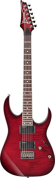 open zoom image for Ibanez RGR412EXFM Flame Top Electric Guitar, Black Berry Sunburst