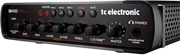open zoom image for TC Electronic RH450 Bass Amp Head (450 Watts), Angle