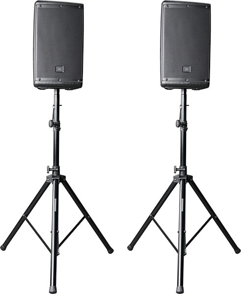 open zoom image for Gator Rok-It Aluminum Tripod Speaker Stand Set (with Gig Bag), New, Action Position Back