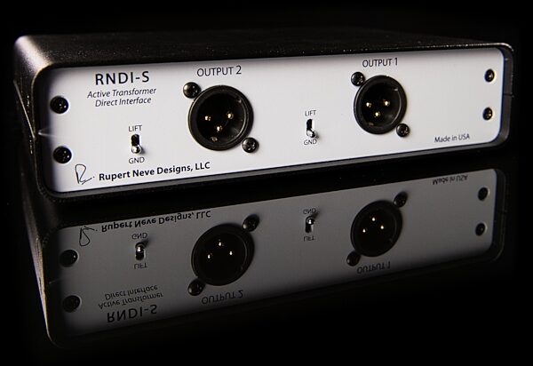 open zoom image for Rupert Neve Designs RNDI-S Stereo Active Transformer DI Box, New, Angled Back