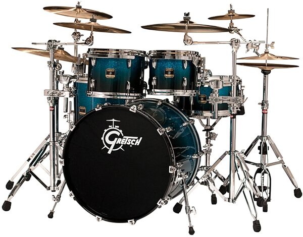 open zoom image for Gretsch RNE824 Renown Maple 4-Piece Drum Shell Kit, Cobalt Sparkle Fade