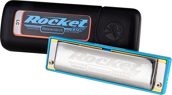 open zoom image for Hohner Rocket Low Harmonica, Key of C, Action Position Front
