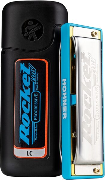 open zoom image for Hohner Rocket Low Harmonica, Key of C, Action Position Front