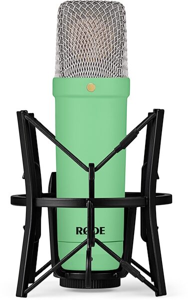 open zoom image for Rode NT1 Signature Series Studio Condenser Microphone, Green, With Shock Mount Front