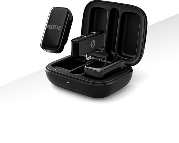 open zoom image for Rode Wireless Micro Compact Wireless Microphone System, Lightning Connector, Black, Open Box (Very Good), Case