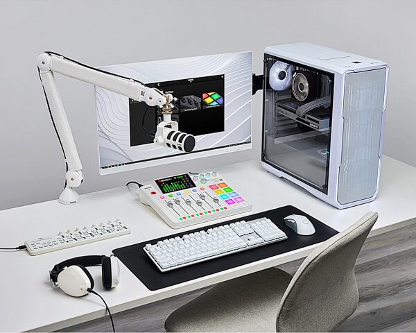 open zoom image for Rode RODECaster Pro II Audio Production Studio, White, Action Position Back