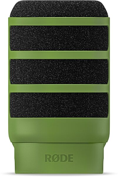 open zoom image for Rode WS14 Pop Filter for PodMic or PodMic USB, Green, Action Position Front