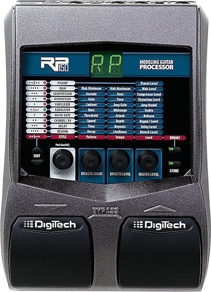 open zoom image for DigiTech RP150 Guitar Multi-Effects Pedal, Top