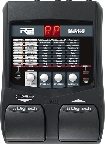 open zoom image for DigiTech RP155 Guitar Multi-Effects Pedal, Top