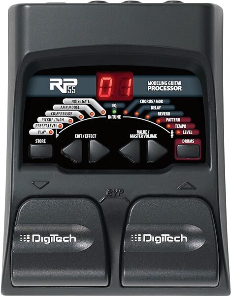 open zoom image for DigiTech RP55 Guitar Multi-Effects Pedal, Top
