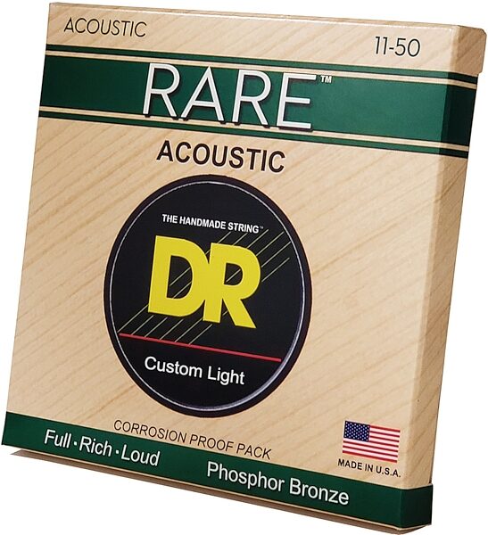 open zoom image for DR Strings Rare Acoustic Guitar Strings, Custom Light, 11-50, RPML-11, view