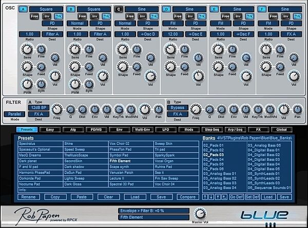 open zoom image for Rob Papen Blue Software Synthesizer, Main