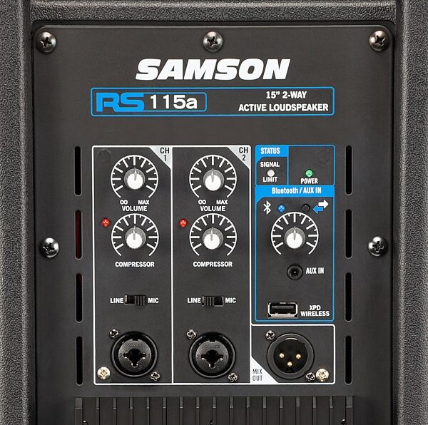 open zoom image for Samson RS115a Active Loudspeaker with Bluetooth, Single, Action Position Front