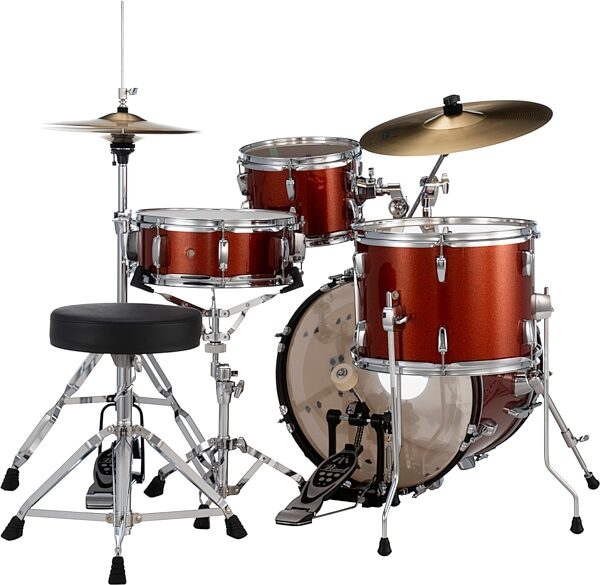 open zoom image for Pearl RS584C Roadshow Complete Bop Drum Kit, 4-Piece, Burnt Orange, Action Position Back