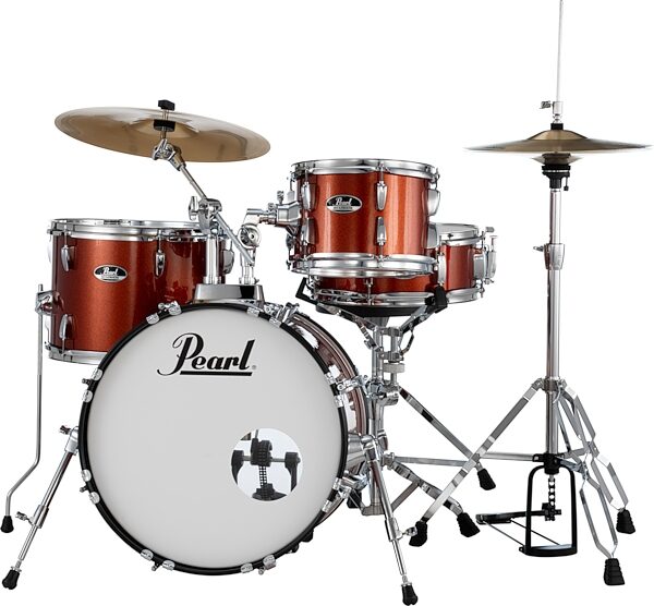 open zoom image for Pearl RS584C Roadshow Complete Bop Drum Kit, 4-Piece, Burnt Orange, Action Position Back