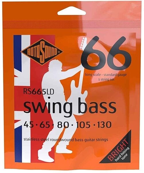open zoom image for Rotosound Swing 66 5-String Electric Bass Guitar Strings (Long Scale), 45-130, RS665LD, Main