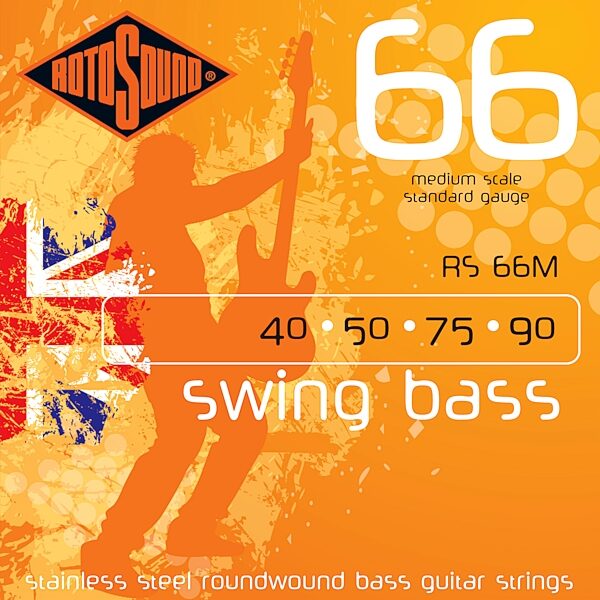open zoom image for Rotosound Swing 66 Electric Bass Guitar Strings (Medium Scale), Main