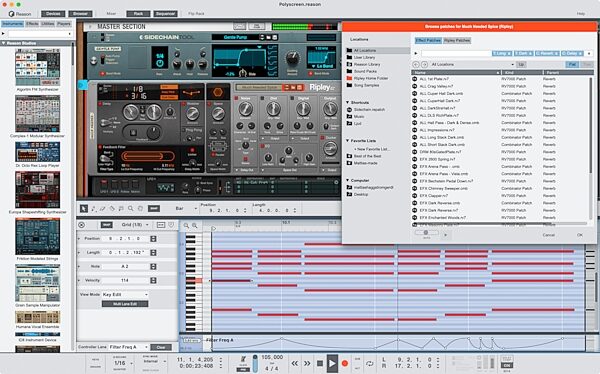 open zoom image for Reason Studios Reason 13 Software, Digital Download, Action Position Back