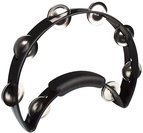 open zoom image for Rhythm Tech Solo Tambourine, Black with Nickel Jingles, RT1210, Main