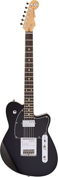 open zoom image for Reverend Crosscut Electric Guitar, Midnight Black, Rosewood Fretboard, Open Box (Very Good), Action Position Front