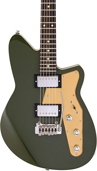 open zoom image for Reverend Jetstream HB Electric Guitar, Army Green, Rosewood Fretboard, Open Box (Very Good), Action Position Back