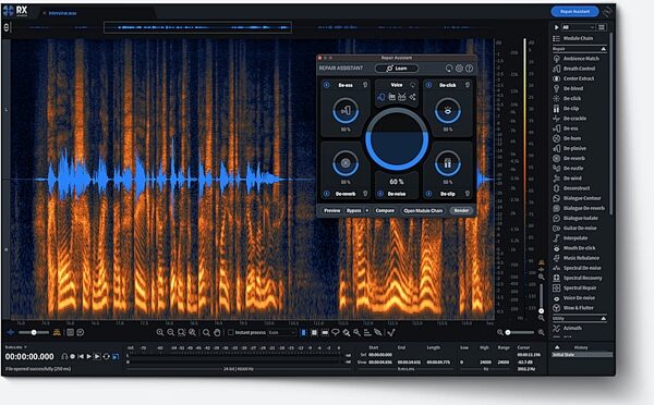 open zoom image for iZotope RX 10 Advanced Audio Processing and Restoration Software, Action Position Back