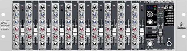 open zoom image for Behringer Eurorack Pro RX1202FX 12-Input Line Mixer, Front