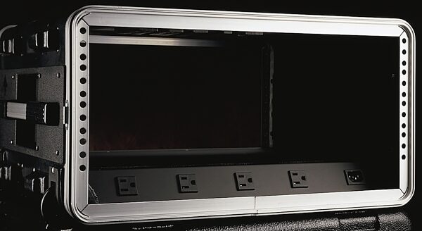 open zoom image for Gator GRR8PLUS 8-Space Powered Lockable Rolling Rack, New, Alternate - Back - 4 Space Rack