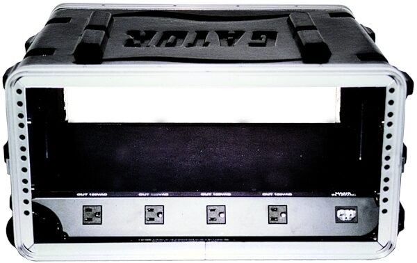 open zoom image for Gator GRR8PLUS 8-Space Powered Lockable Rolling Rack, New, Open - Back - 4 Space Rack