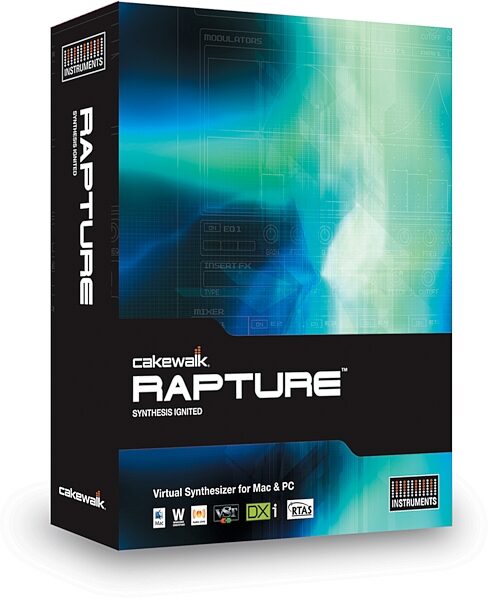 open zoom image for Cakewalk Rapture Virtual Synthesizer (Macintosh and Windows), Box