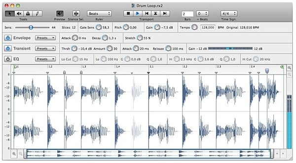 open zoom image for Propellerhead ReCycle 2.2 Loop Editing Software, Screenshot