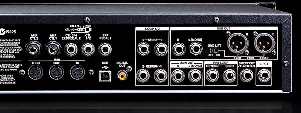 open zoom image for Boss GT-Pro Guitar Multi-Effects Processor, Rear panel