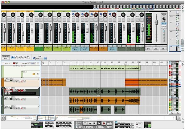open zoom image for Propellerhead Record DAW Software (Mac and Windows), Screenshot - Interface