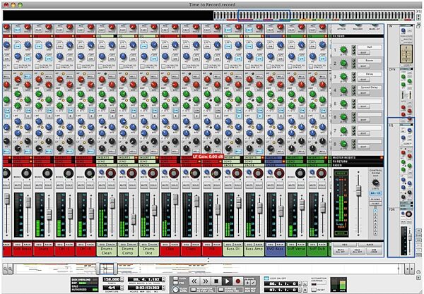 open zoom image for Propellerhead Record DAW Software (Mac and Windows), Screenshot - Mixing Console