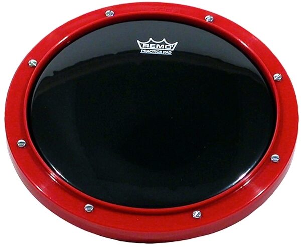 open zoom image for Remo Practice Pad with Ambassador Ebony Head, Red, 6 inch, Main