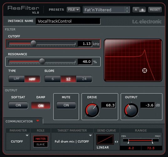 open zoom image for TC Electronic Konnekt 48 Firewire Audio Interface, ResFilter