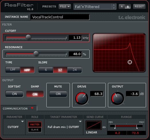 open zoom image for TC Electronic Konnekt Live FireWire Audio Interface, ResFilter