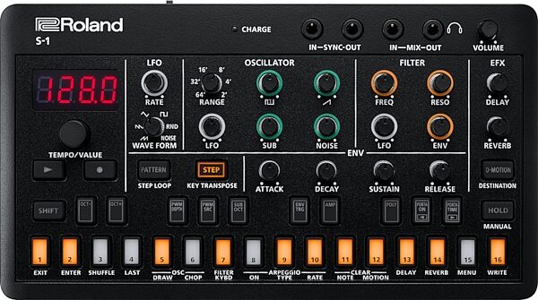 open zoom image for Roland AIRA Compact S-1 Tweak Desktop Polyphonic Synthesizer, New, Action Position Front