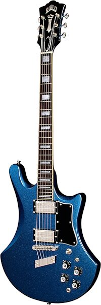 open zoom image for Guild S-300 Deluxe Solidbody Electric Guitar, Neptune Blue, Action Position Back
