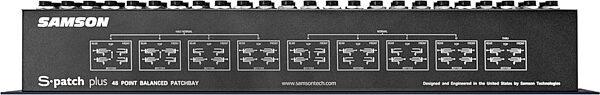 open zoom image for Samson S-Patch Plus 48-Point Balanced Patchbay, New, Action Position Back