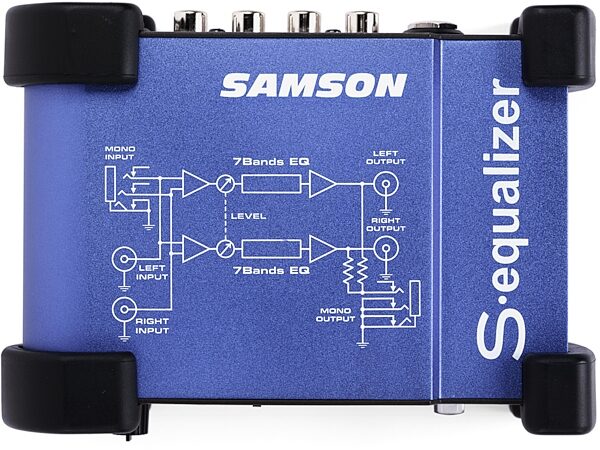 open zoom image for Samson S-Equalizer 7-Band Graphic Equalizer, Top