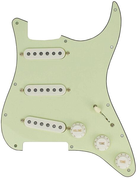 open zoom image for Mojotone 67 Quiet Coil Hot Bridge Prewired Pickguard, New, Action Position Back