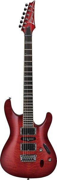 open zoom image for Ibanez S571DXQM Electric Guitar, Transparent Red Burst