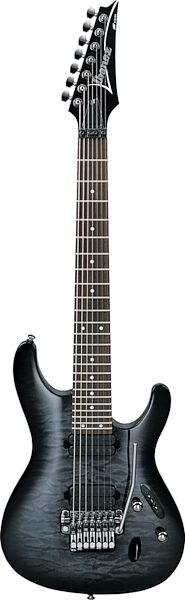 open zoom image for Ibanez S7420QM Electric Guitar, 7-String, Transparent Gray Burst